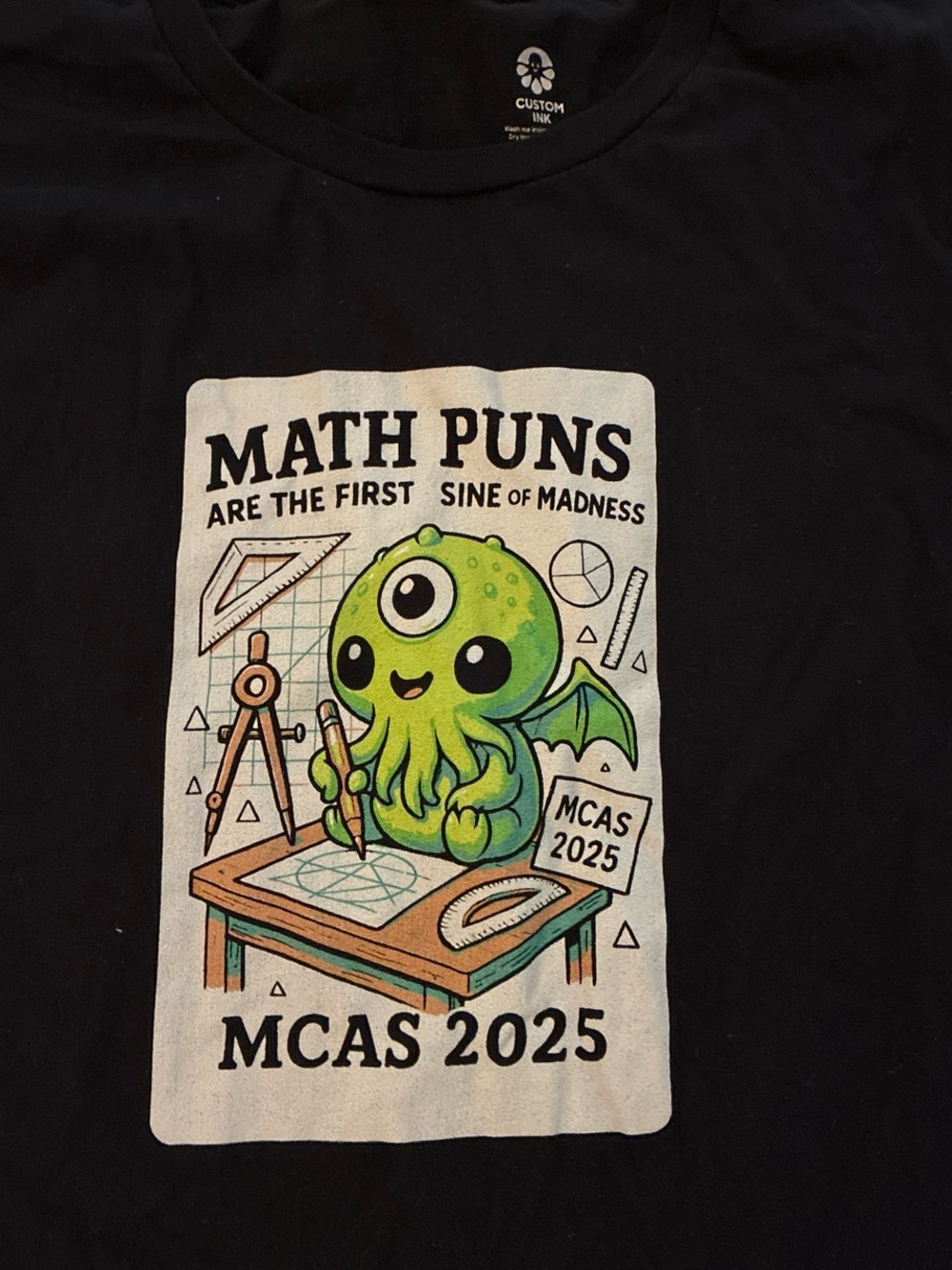 Mens' Black Math Puns Graphic Tee